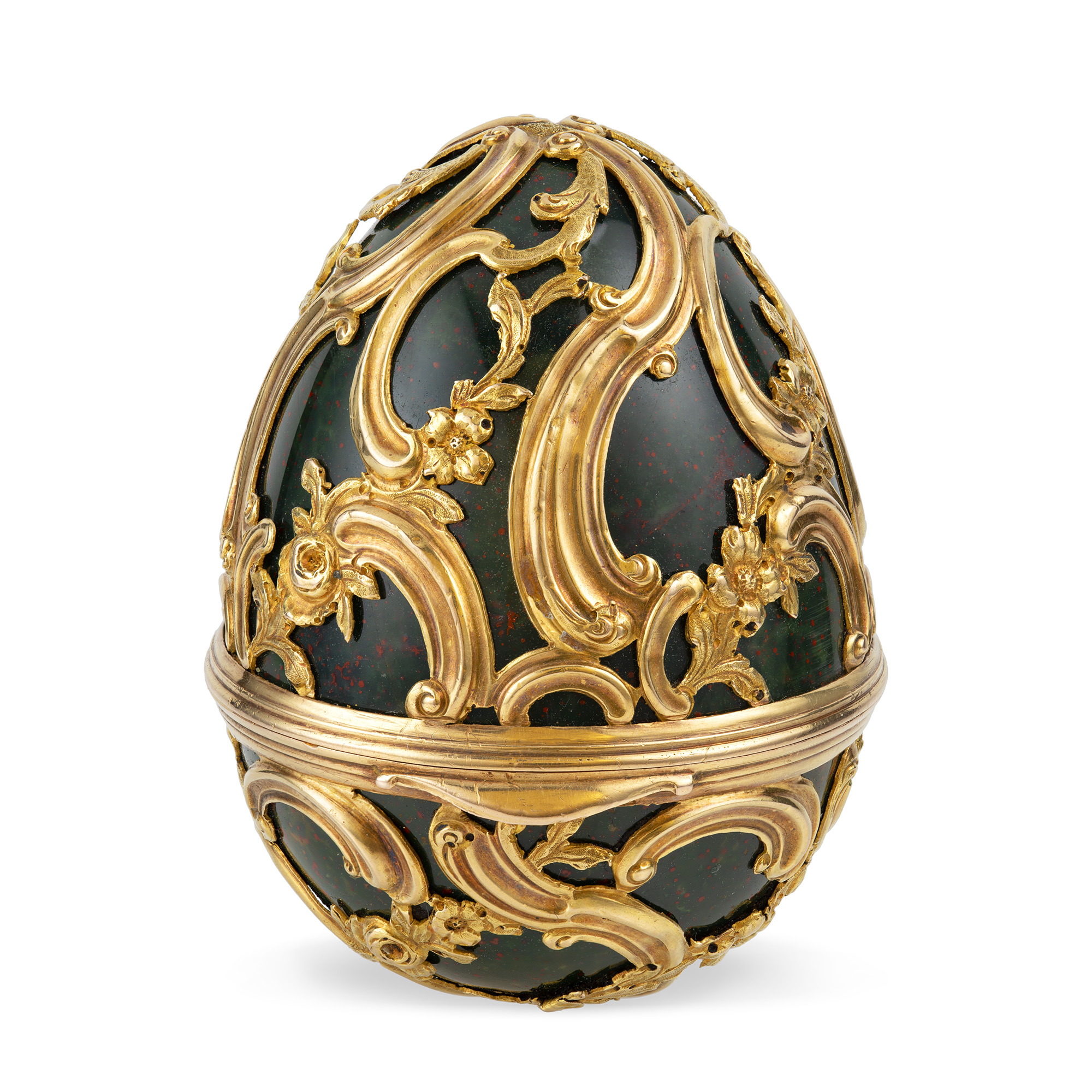 Picture of a golden and ruby egg